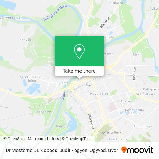 Dr.Mesterné Dr. Kopácsi Judit - egyéni Ügyvéd map