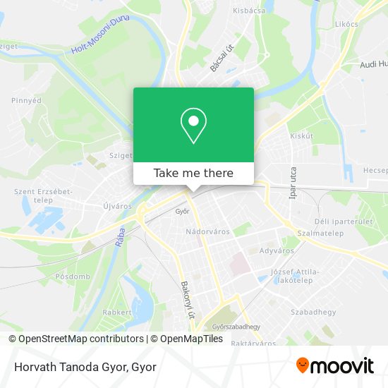 Horvath Tanoda Gyor map