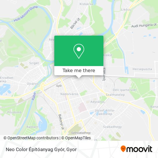 Neo Color Építóanyag Gyór map