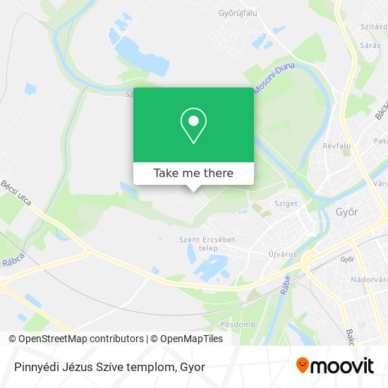 Pinnyédi Jézus Szíve templom map