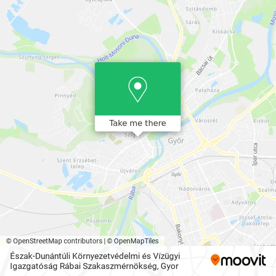 Észak-Dunántúli Környezetvédelmi és Vízügyi Igazgatóság Rábai Szakaszmérnökség map