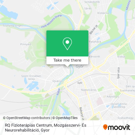 RQ Fizioterápiás Centrum, Mozgásszervi- És Neurorehabilitáció map