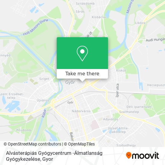 Alvásterápiás Gyógycentrum -Álmatlanság Gyógykezelése map