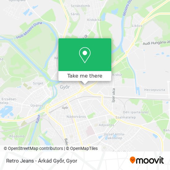 Retro Jeans - Árkád Győr map