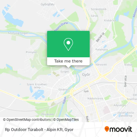 Rp Outdoor Túrabolt - Alpin Kft map