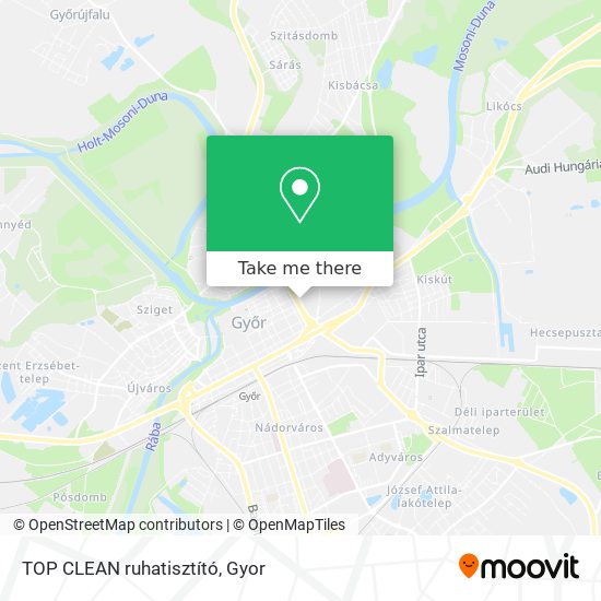 TOP CLEAN ruhatisztító map