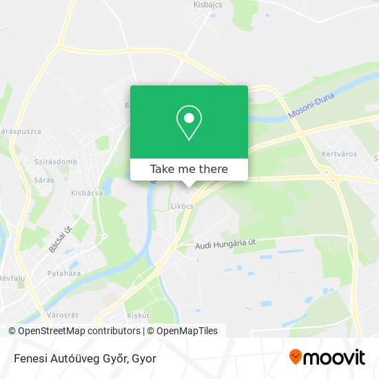 Fenesi Autóüveg Győr map
