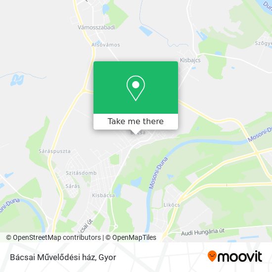 Bácsai Művelődési ház map