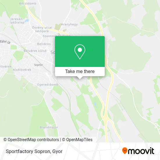 Sportfactory Sopron map