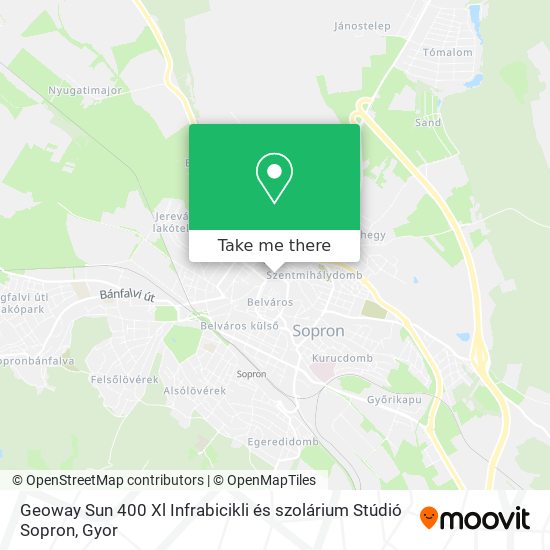 Geoway Sun 400 Xl Infrabicikli és szolárium Stúdió Sopron map