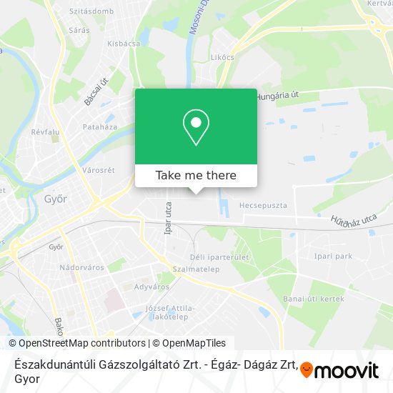 Északdunántúli Gázszolgáltató Zrt. - Égáz- Dágáz Zrt map