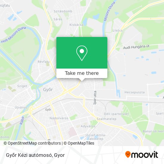 Győr Kézi autómosó map