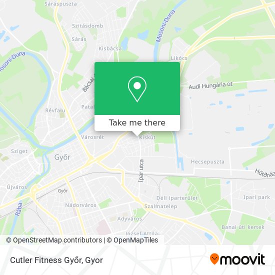 Cutler Fitness Győr map