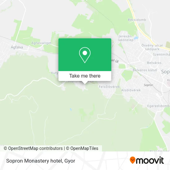 Sopron Monastery hotel map