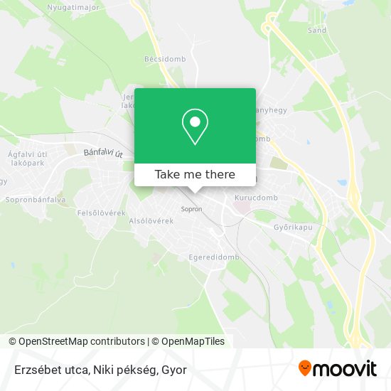 Erzsébet utca, Niki pékség map