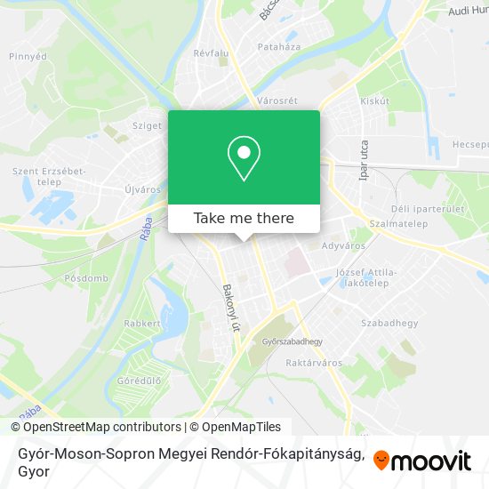 Gyór-Moson-Sopron Megyei Rendór-Fókapitányság map