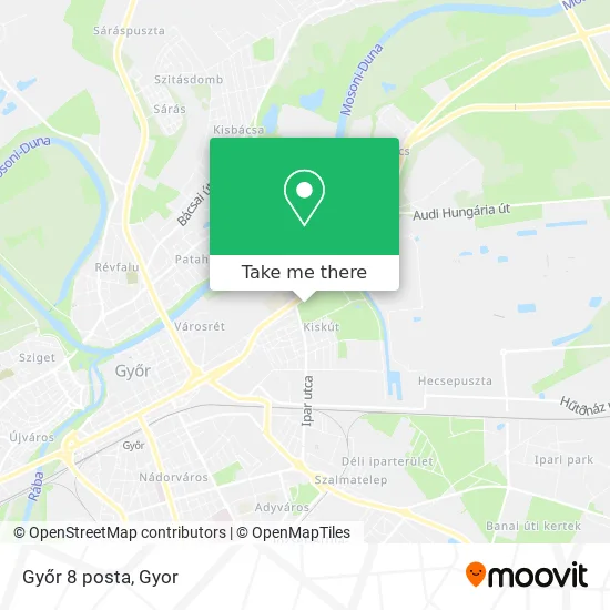 Győr 8 posta map