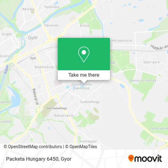Packeta Hungary 6450 map