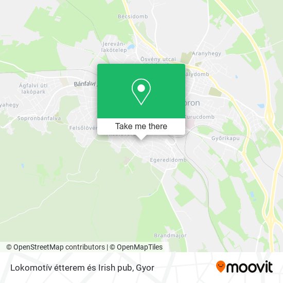 Lokomotív étterem és Irish pub map