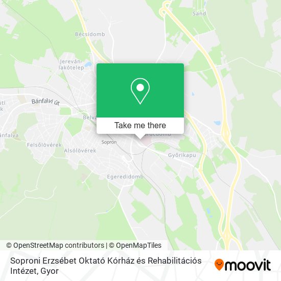 Soproni Erzsébet Oktató Kórház és Rehabilitációs Intézet map