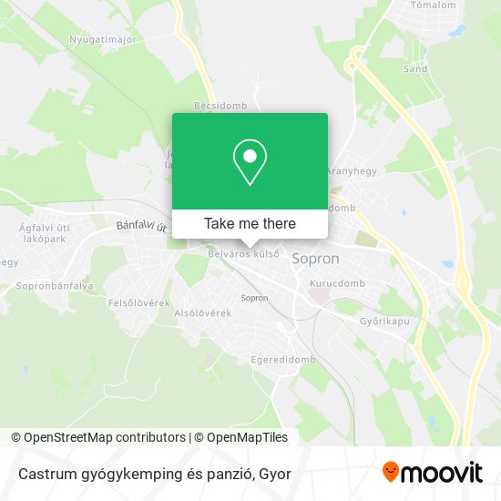 Castrum gyógykemping és panzió map