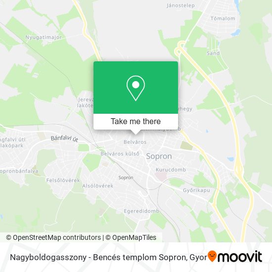 Nagyboldogasszony - Bencés templom Sopron map