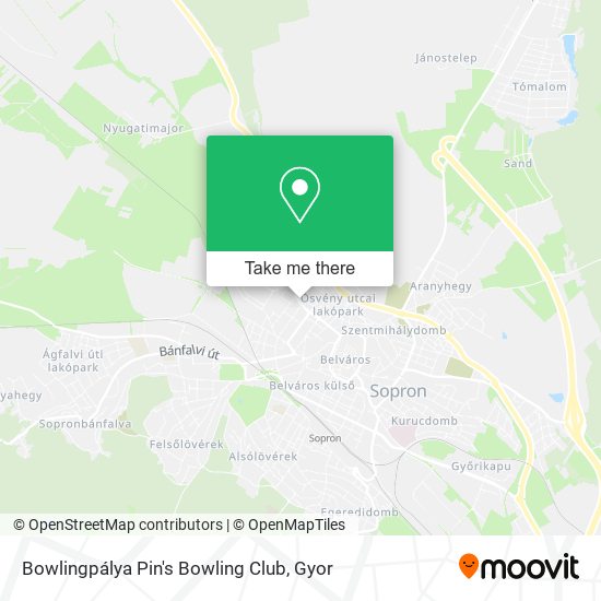 Bowlingpálya Pin's Bowling Club map