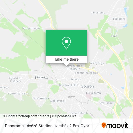 Panoráma kávézó Stadion üzletház 2.Em map