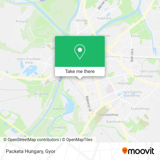 Packeta Hungary map