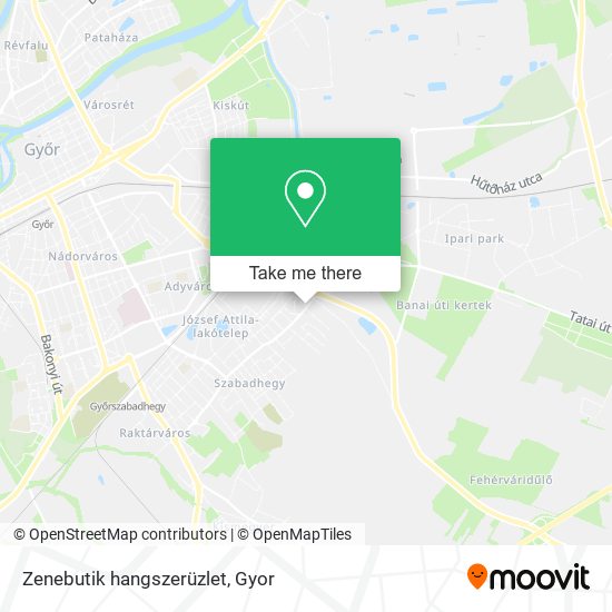 Zenebutik hangszerüzlet map