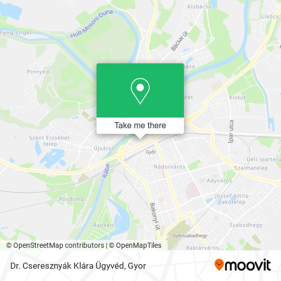 Dr. Cseresznyák Klára Ügyvéd map