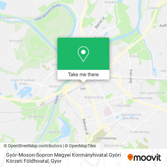 Gyór-Moson-Sopron Megyei Kormányhivatal Gyóri Körzeti Földhivatal map