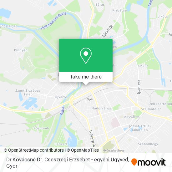 Dr.Kovácsné Dr. Cseszregi Erzsébet - egyéni Ügyvéd map