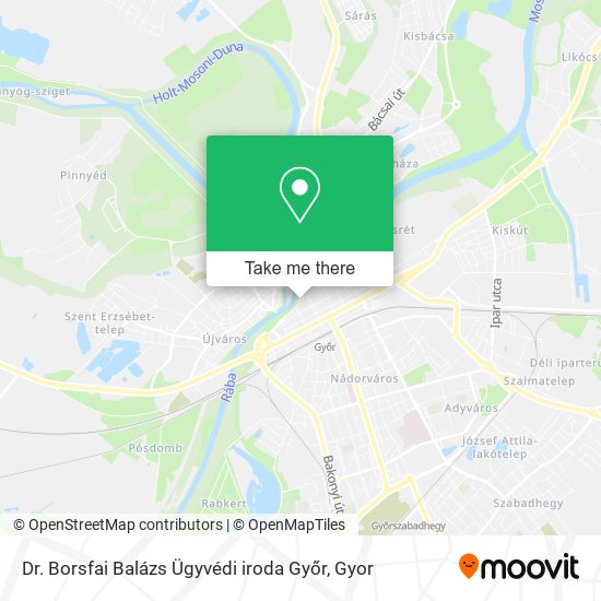 Dr. Borsfai Balázs Ügyvédi iroda Győr map