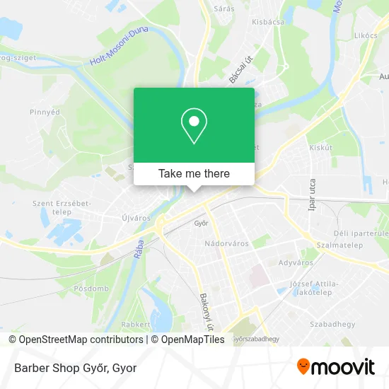 Barber Shop Győr map