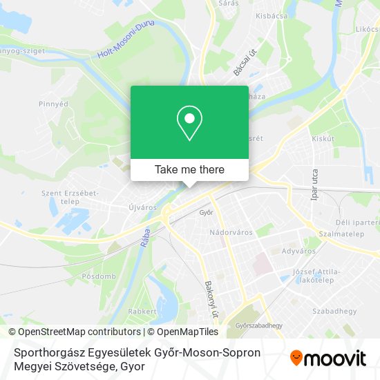 Sporthorgász Egyesületek Győr-Moson-Sopron Megyei Szövetsége map