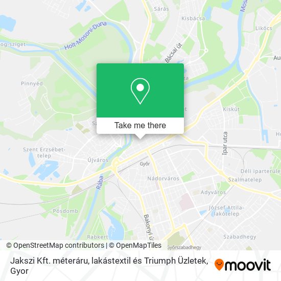 Jakszi Kft. méteráru, lakástextil és Triumph Üzletek map
