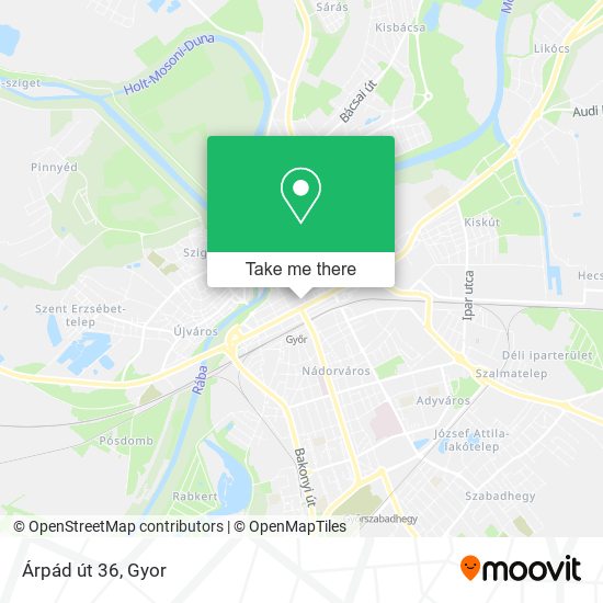 Árpád út 36 map