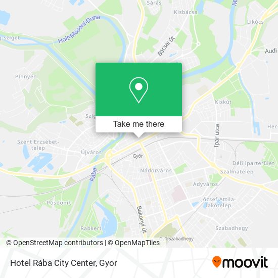 Hotel Rába City Center map