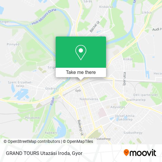 GRAND TOURS Utazási Iroda map