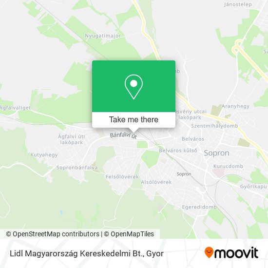 Lidl Magyarország Kereskedelmi Bt. map