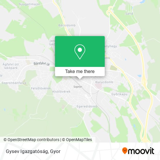 Gysev Igazgatóság map