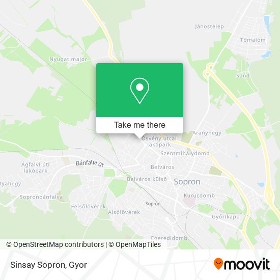 Sinsay Sopron map