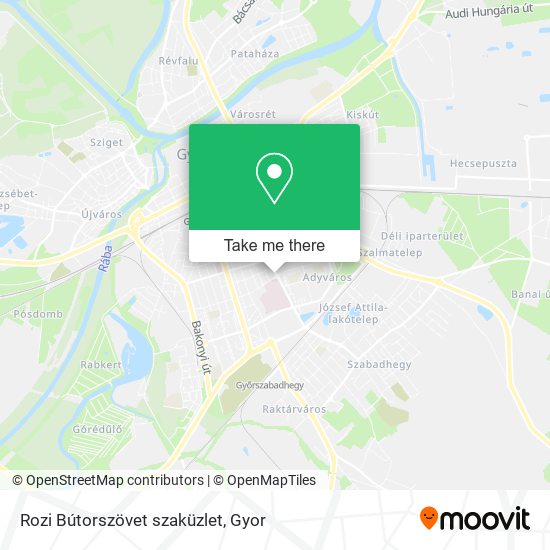Rozi Bútorszövet szaküzlet map