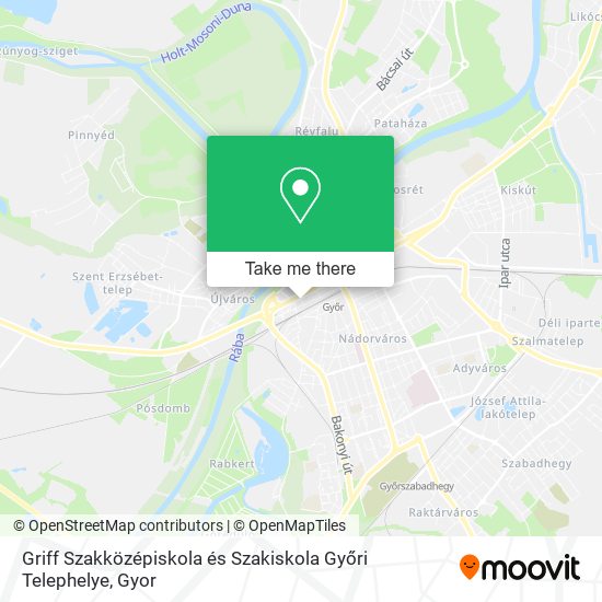 Griff Szakközépiskola és Szakiskola Győri Telephelye map
