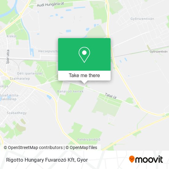 Rigotto Hungary Fuvarozó Kft map