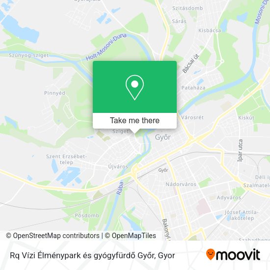 Rq Vízi Élménypark és gyógyfürdő Győr map