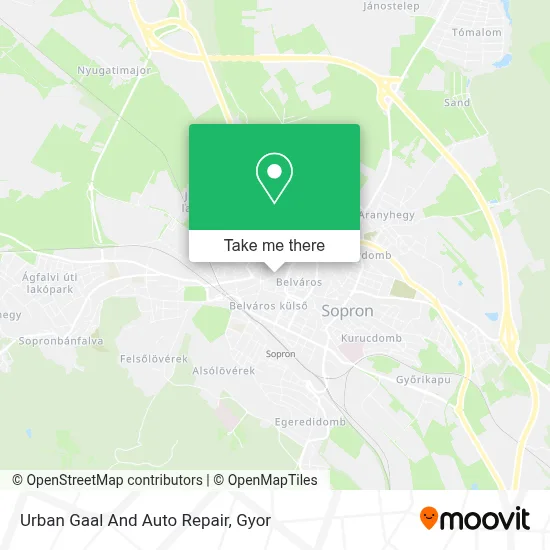 Urban Gaal And Auto Repair map