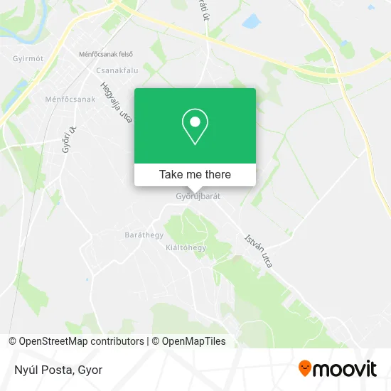 Nyúl Posta map
