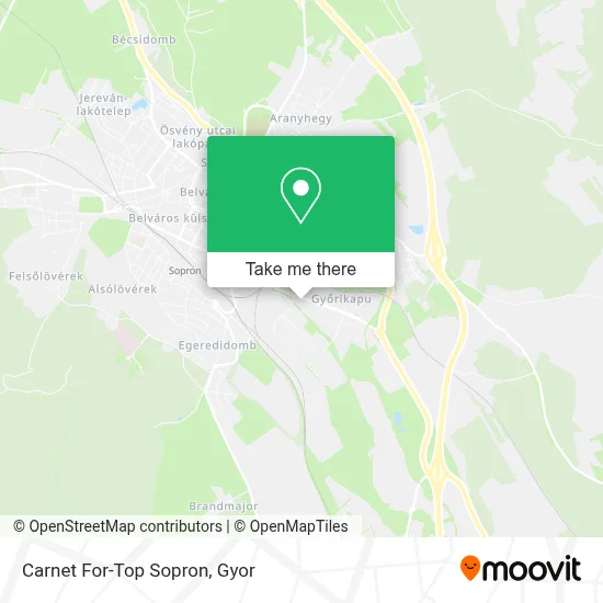 Carnet For-Top Sopron map